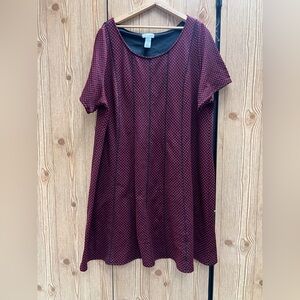 Catherines Red and Black‎ Midi Dress 2X